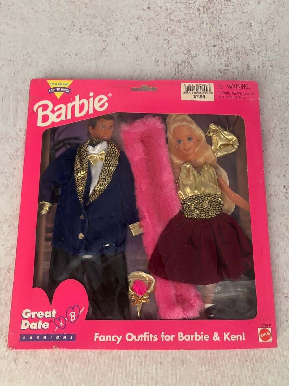 Barbie Great Date Fashions Fancy Outfits for Barbie & Ken #68588-91